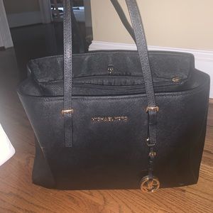 SOLD-Black Michael Kors Bag and good wallet